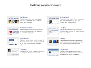 developers.facebook.com/plugins
 