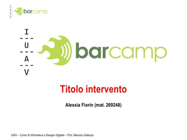 Iuavcamp Presentazione