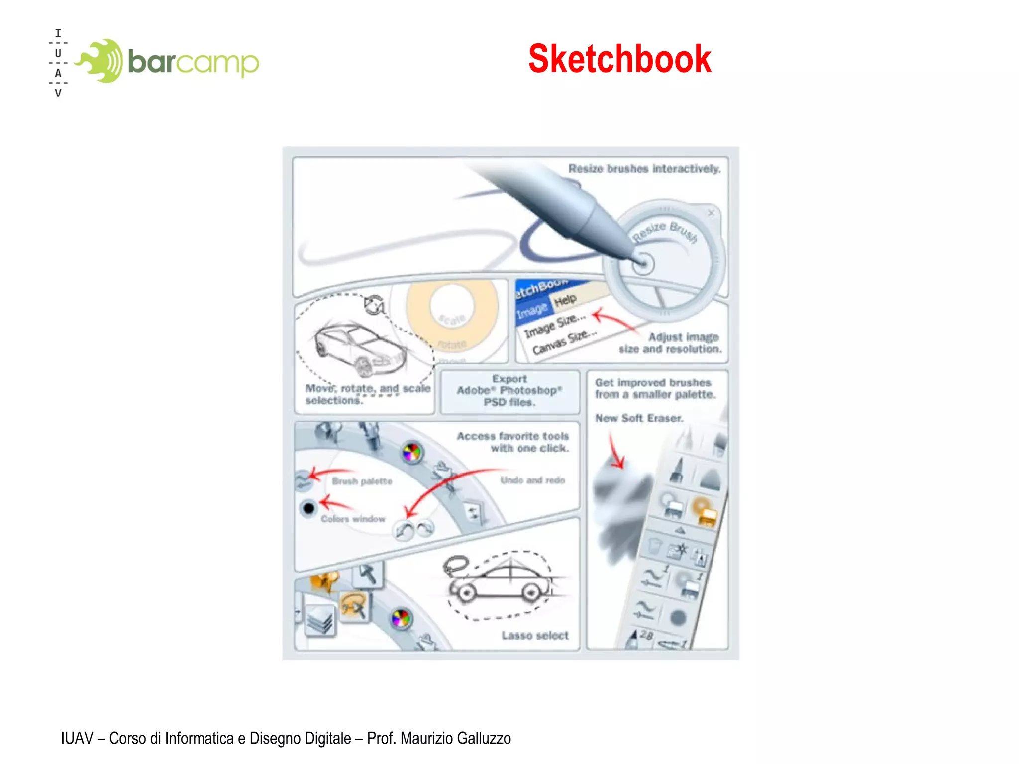 Sketchbook IUAV – Corso di Informatica e Disegno Digitale – Prof. Maurizio Galluzzo 