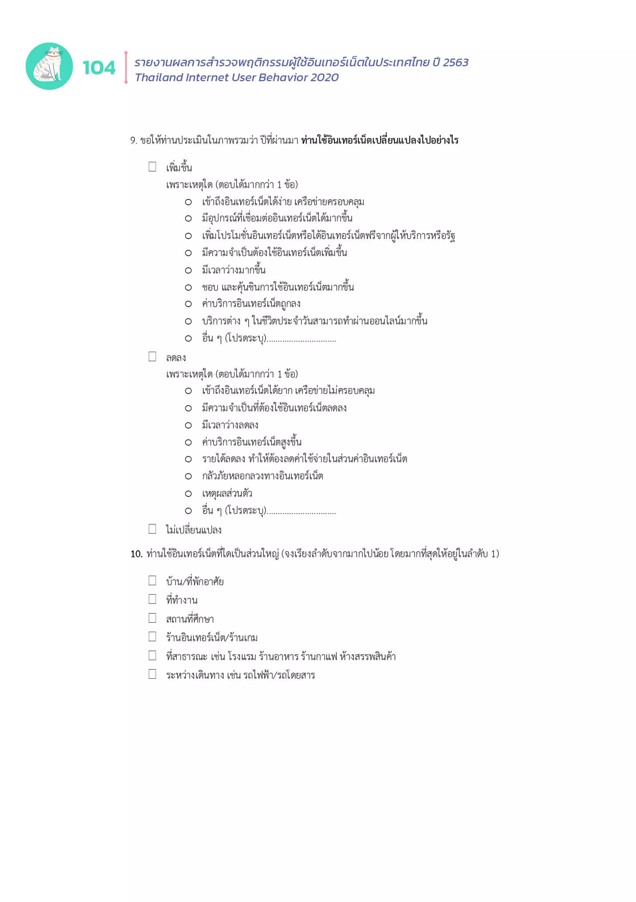 Thailand Internet User Behavior 2020