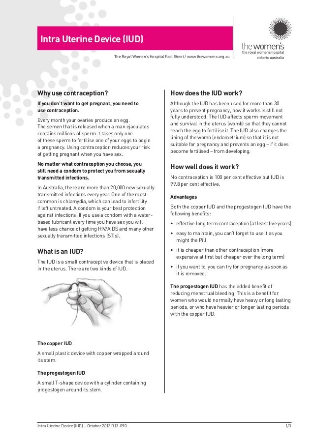 iud iud information sheet
