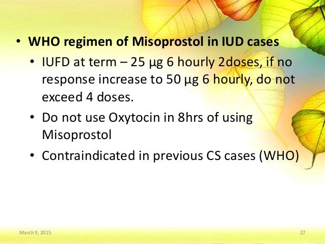Cytotec For Induction Of Fetal Demise
