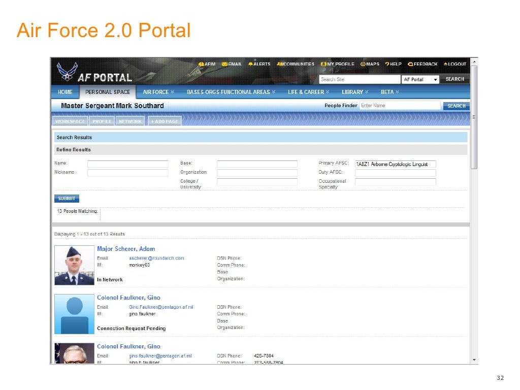 Air Force 2.0 Portal