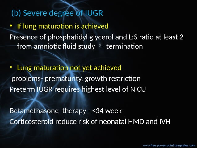 INTRAUTERINE GROWTH RESTRICTION (IUGR).. | PPT