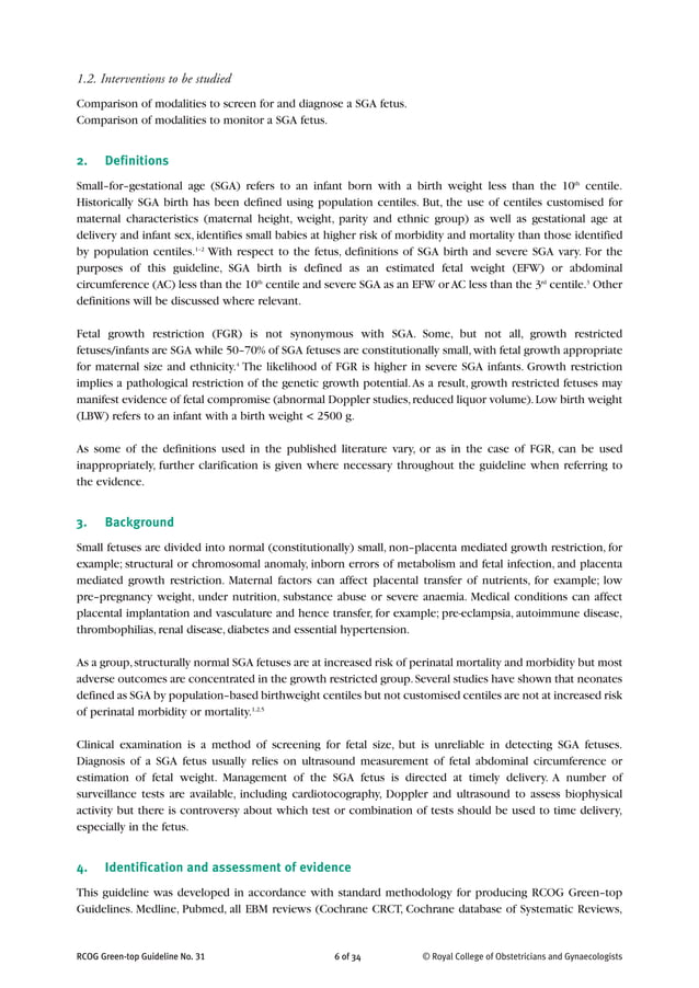 Iugr rcog guidelines PDF