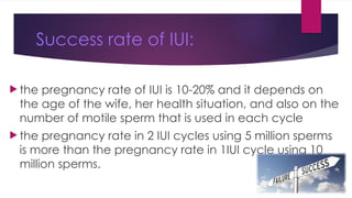 Intrauterine Insemintion IUI powerpoint presentation | PPTX