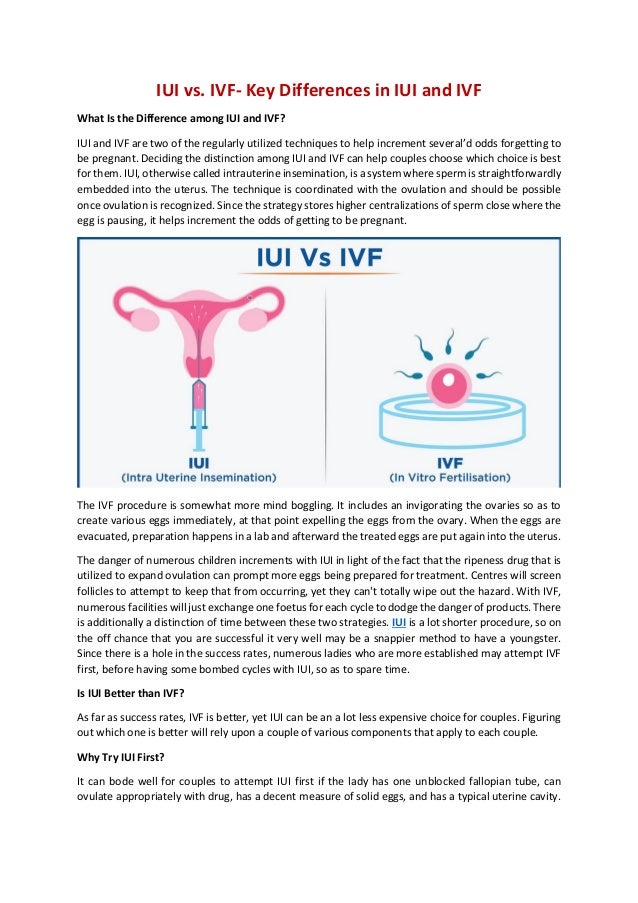 Iui Vs Ivf Key Differences In Iui And Ivf
