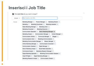 Inserisci i Job Title
 