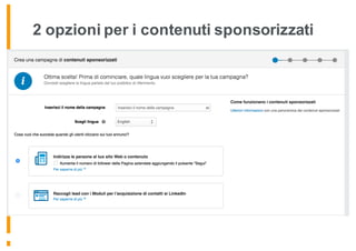 2 opzioni per i contenuti sponsorizzati
 