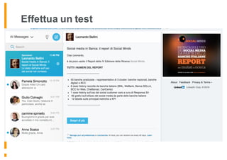 Effettua un test
 