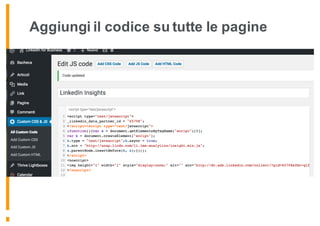 Aggiungi il codice su tutte le pagine
 