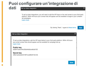 Puoi configurare un’integrazione di
dati
 