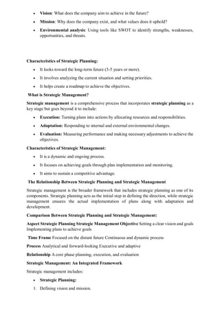 Comprehensive Guide to Strategic Planning and Management with KPIs | PDF