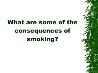 What are some of the consequences of smoking? 