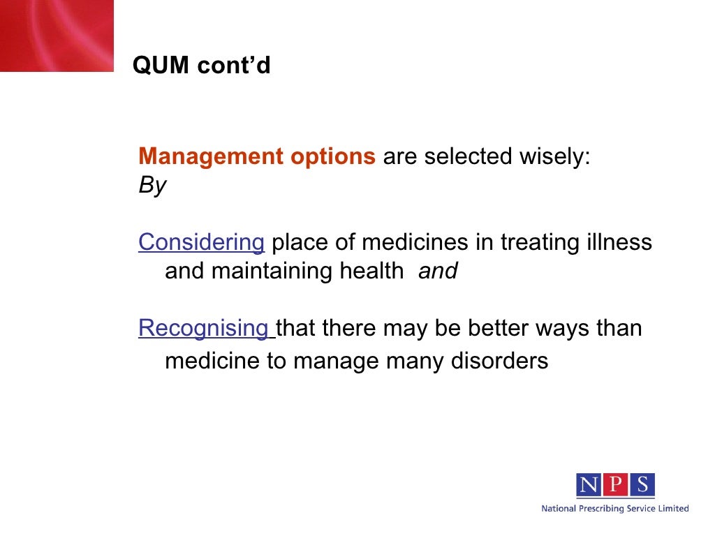 Quality Use of Medicines