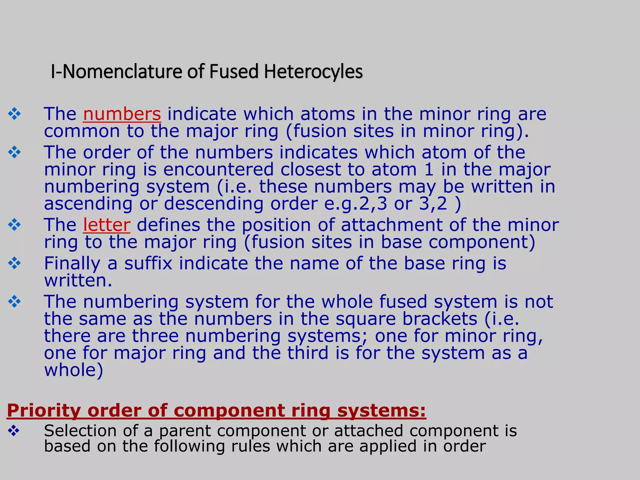 Nomenclature of heterocyclic compound PPT