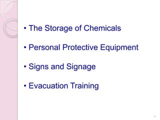 Chemical Storage and Use | PPTX