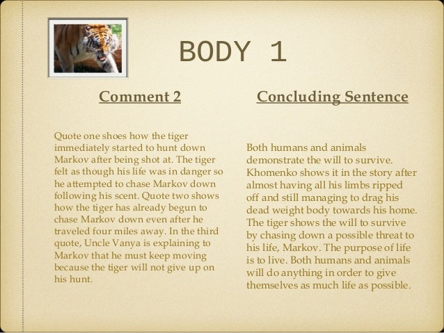 The tiger essay