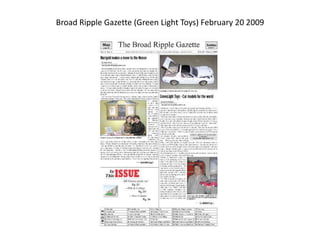 Broad Ripple Gazette (Green Light Toys) February 20 2009 