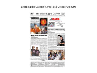 Broad Ripple Gazette (SweeTies ) October 30 2009