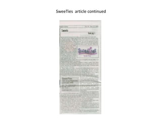SweeTies  article continued