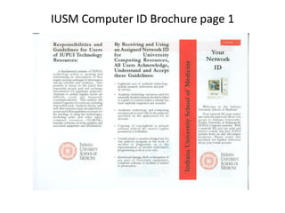 IUSM Computer ID Brochure page 1