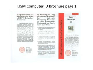 IUSM Computer ID Brochure page 1 