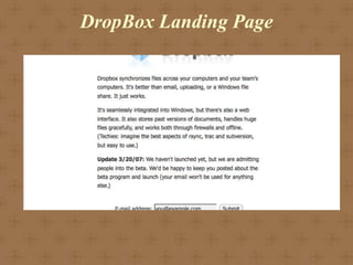 DropBox Landing Page
 
