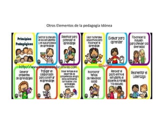 Otros Elementos de la pedagogía Idónea
 