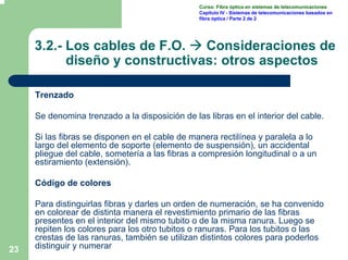23
Curso: Fibra óptica en sistemas de telecomunicaciones
Capítulo IV - Sistemas de telecomunicaciones basados en
fibra ópt...