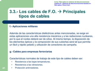 41
Curso: Fibra óptica en sistemas de telecomunicaciones
Capítulo IV - Sistemas de telecomunicaciones basados en
fibra ópt...