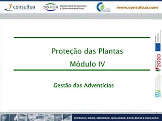 Gestão das Adventícias
Proteção das Plantas
Módulo IV
 