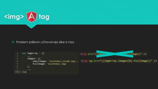 <img> tag 
 Problem prilikom učitavanaja slike iz niza. 
 