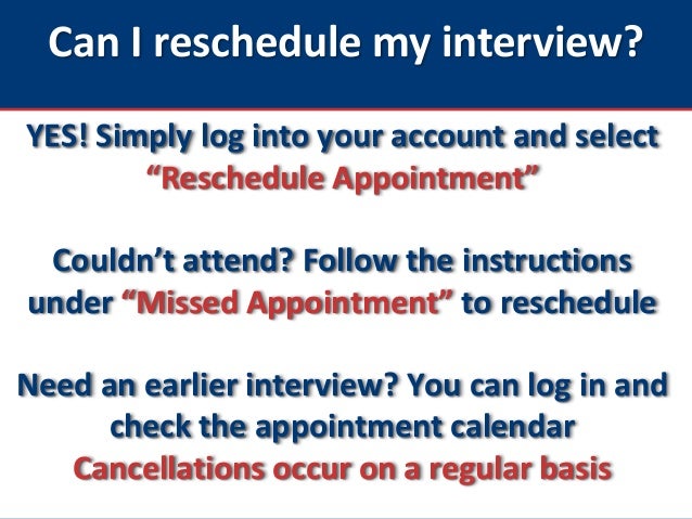 reschedule interview