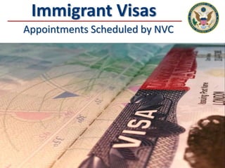 Immigrant Visas
Appointments Scheduled by NVC
 