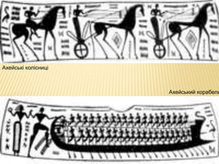 Ахейські колісниці
Ахейський корабель
 