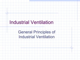 Industrial Ventilation
General Principles of
Industrial Ventilation
 
