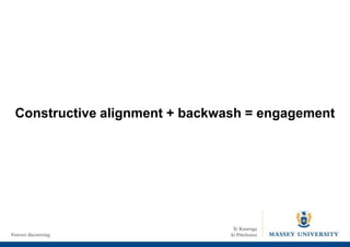 Constructive alignment + backwash = engagement
 