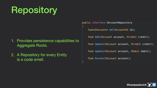 DDD Tactical Design with Clean Architecture - Ivan Paulovich | PDF