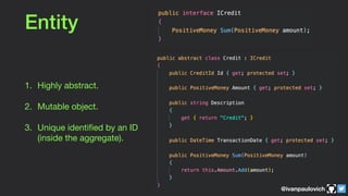 DDD Tactical Design with Clean Architecture - Ivan Paulovich | PDF