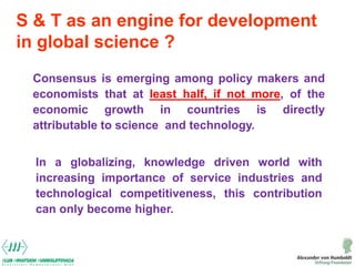 In a globalizing, knowledge driven world with
increasing importance of service industries and
technological competitivenes...