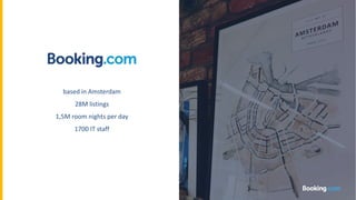 based in Amsterdam
28M listings
1,5M room nights per day
1700 IT staff
 