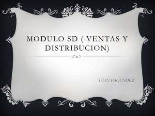 MODULO SD ( VENTAS Y DISTRIBUCION) IVAN FAGUNDEZ 