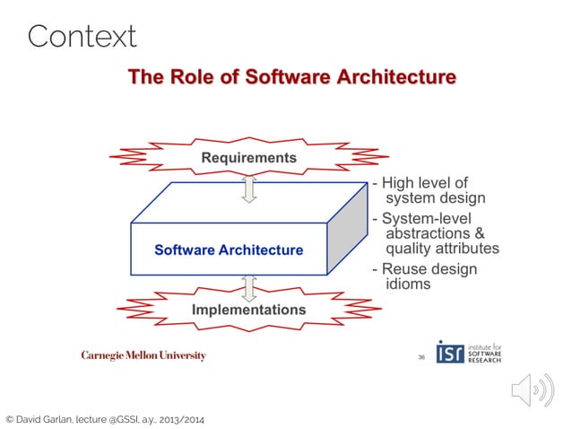 [2016/2017] Introduction to Software Architecture | PPT