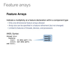 Feature arrays
 