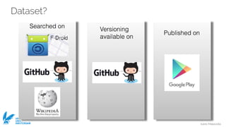 Ivano Malavolta
VRIJE
UNIVERSITEIT
AMSTERDAM
Dataset?
 