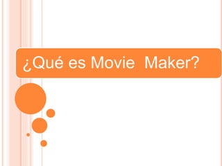 ¿Qué es Movie Maker?
 