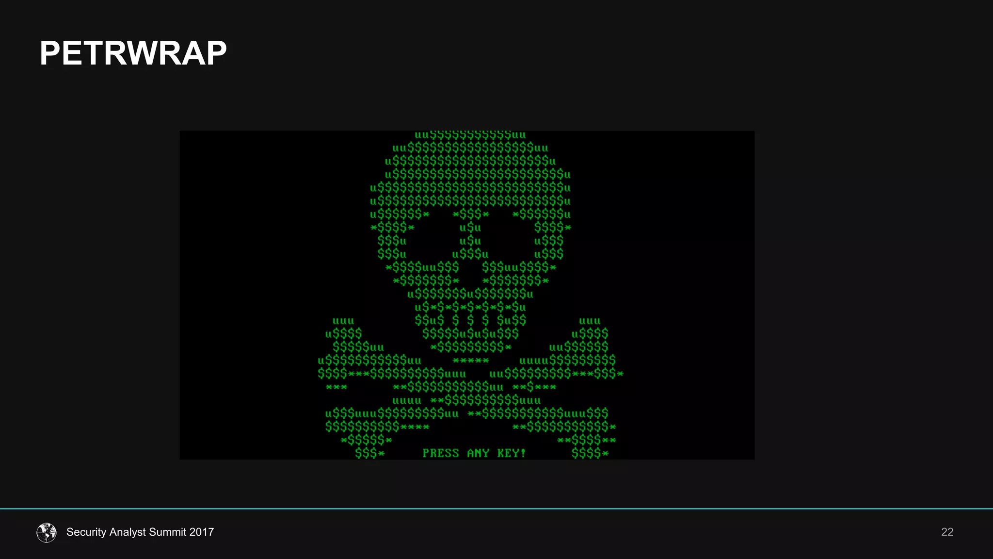 PETRWRAP
22Security  Analyst  Summit  2017
 