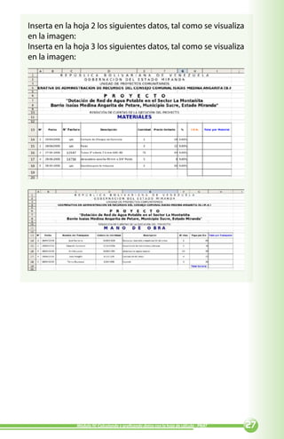 Inserta en la hoja 2 los siguientes datos, tal como se visualiza
en la imagen:
Inserta en la hoja 3 los siguientes datos, tal como se visualiza
en la imagen:




              Módulo IV: Calculando y graficando datos con la hoja de cálculo - PNAT   
 