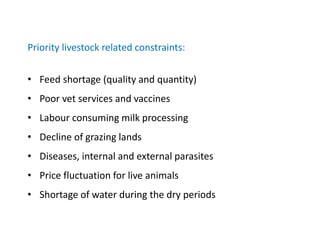 Agricultural intensification, value chain development and human capacity strengthening: How can we build these together